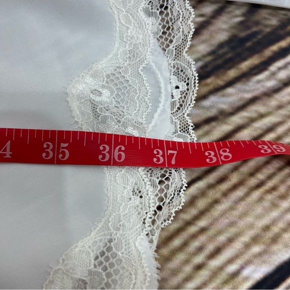 Jogé Nightgown White Mid Length Wedding Night Gown Tie Back Embroidered … - Picture 8 of 10